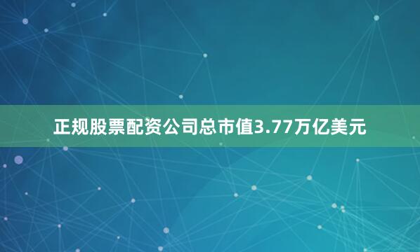 正规股票配资公司总市值3.77万亿美元