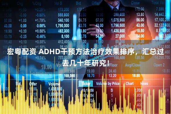 宏粤配资 ADHD干预方法治疗效果排序，汇总过去几十年研究！